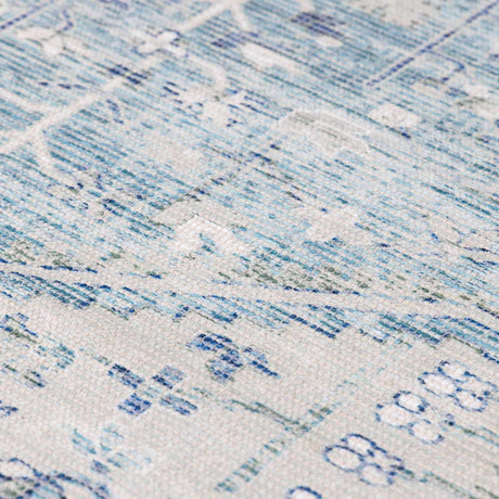 Byers Handmade Cotton-blend Aqua Rug - Ornate Home