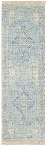 Byers Handmade Cotton-blend Aqua Rug - Ornate Home
