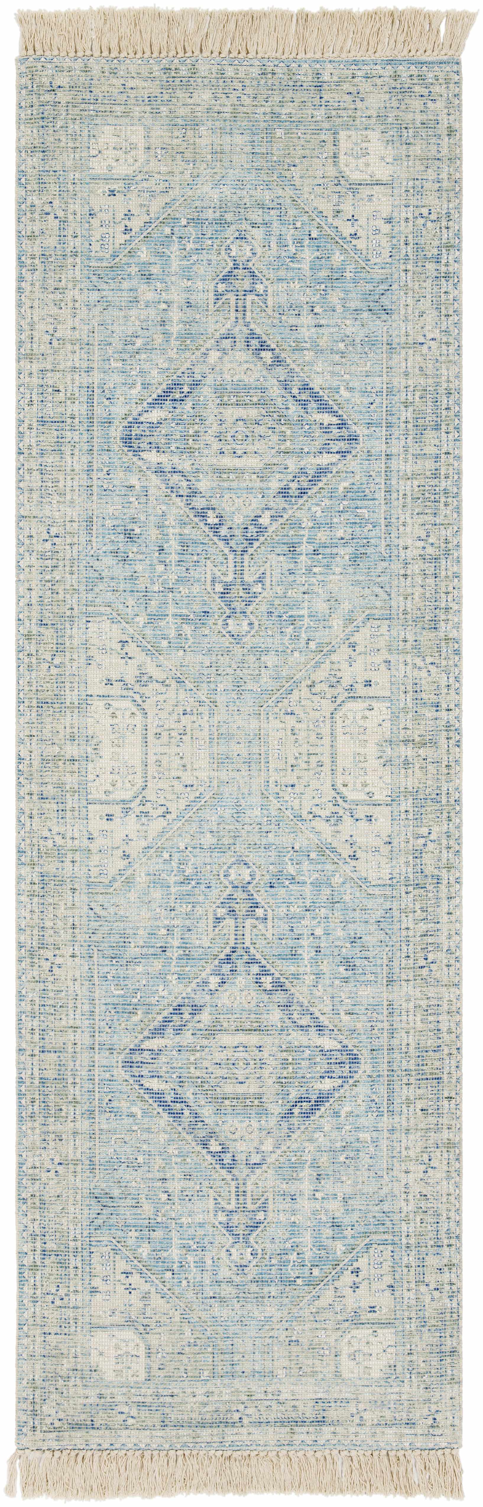 Byers Handmade Cotton-blend Aqua Rug - Ornate Home