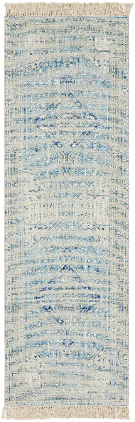 Byers Handmade Cotton-blend Aqua Rug - Ornate Home