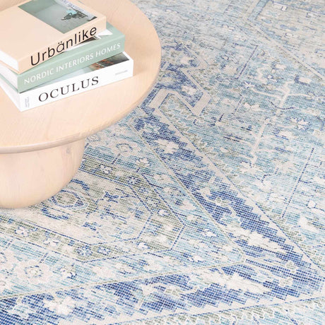 Byers Handmade Cotton-blend Aqua Rug - Ornate Home