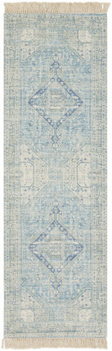 Byers Handmade Cotton-blend Aqua Rug - Ornate Home