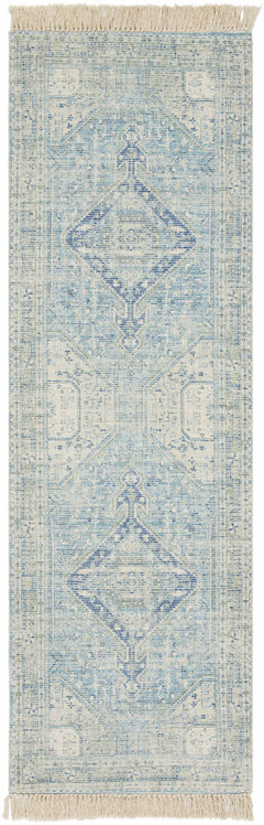 Byers Handmade Cotton-blend Aqua Rug - Ornate Home