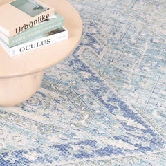 Byers Handmade Cotton-blend Aqua Rug - Ornate Home
