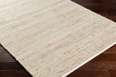 Byrne Beige & Green Jute Rug - Clearance - Ornate Home