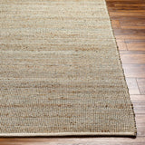 Byrne Beige & Green Jute Rug - Clearance - Ornate Home