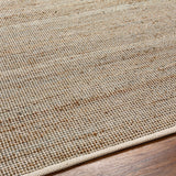 Byrne Beige & Green Jute Rug - Clearance - Ornate Home