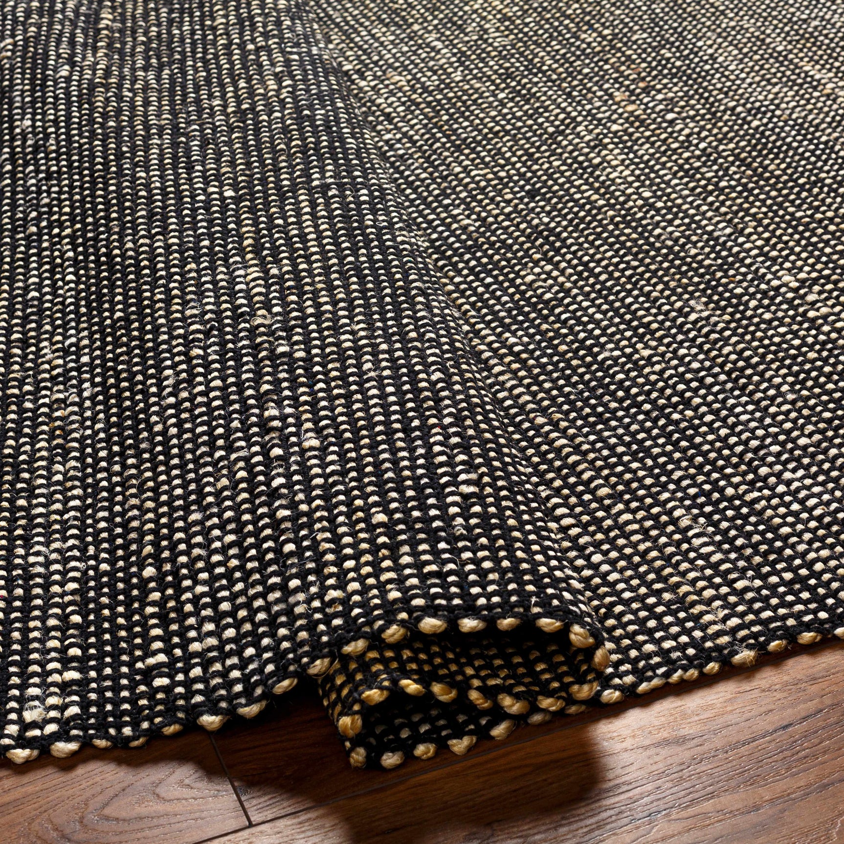 Byrne Black Jute Rug - Ornate Home