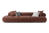 Byrne Rust 143-inch Velvet Modular Bumper Sectional Sofa - Ornate Home