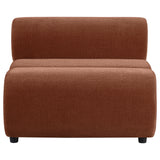 Byrne Rust Velvet Upholstered Armless Chair - Ornate Home