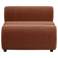 Byrne Rust Velvet Upholstered Armless Chair - Ornate Home