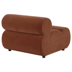 Byrne Rust Velvet Upholstered Armless Chair - Ornate Home