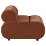 Byrne Rust Velvet Upholstered Armless Chair - Ornate Home