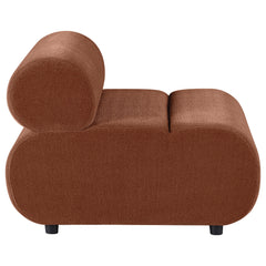 Byrne Rust Velvet Upholstered Armless Chair - Ornate Home