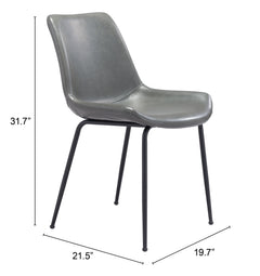 Byron Gray Dining Chair (Set of 2) - Ornate Home