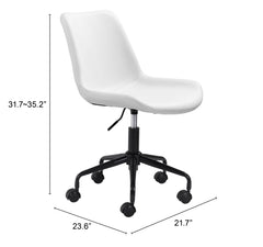 Byron White Office Chair - Ornate Home