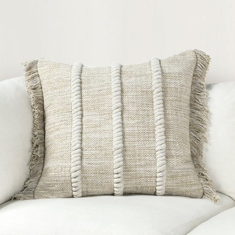 CA Lucera Natural Multiple Sizes Throw Pillow - Ornate Home