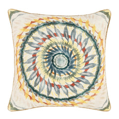 CA Mesta Blue Multi 20x20 Throw Pillow - Ornate Home