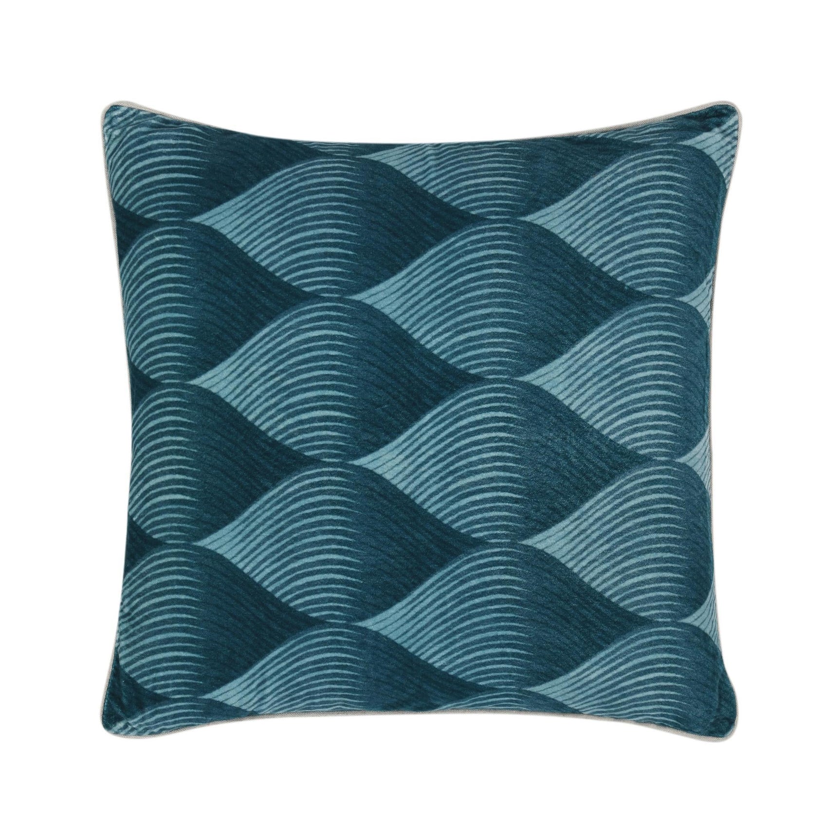 CA Scala Sea Glass Blue 22x22 Throw Pillow (Set of 2) - Ornate Home