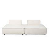 Cara Ivory Boucle 2-Pc Sectional - Ornate Home