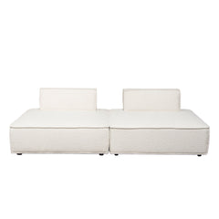 Cara Ivory Boucle 2-Pc Sectional - Ornate Home