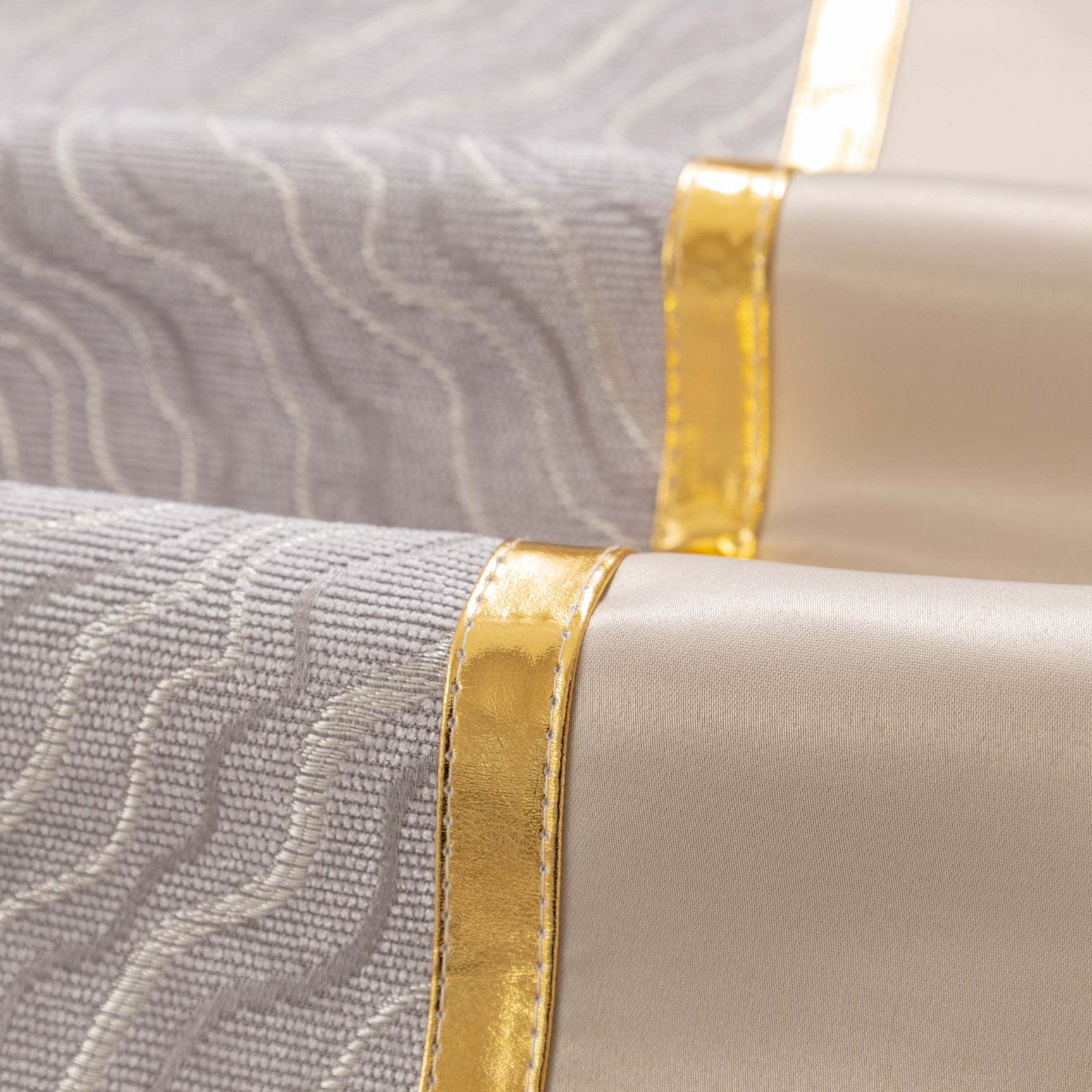 Modular Sofa Cover for Sectionals, Gold Striped Non-Slip Couch Protector