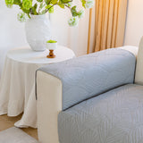 Leaf Vein Textured Cotton Quilted Sofa Slipcover, Non-Slip Modular Couch Covers