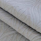 Leaf Vein Textured Cotton Quilted Sofa Slipcover, Non-Slip Modular Couch Covers