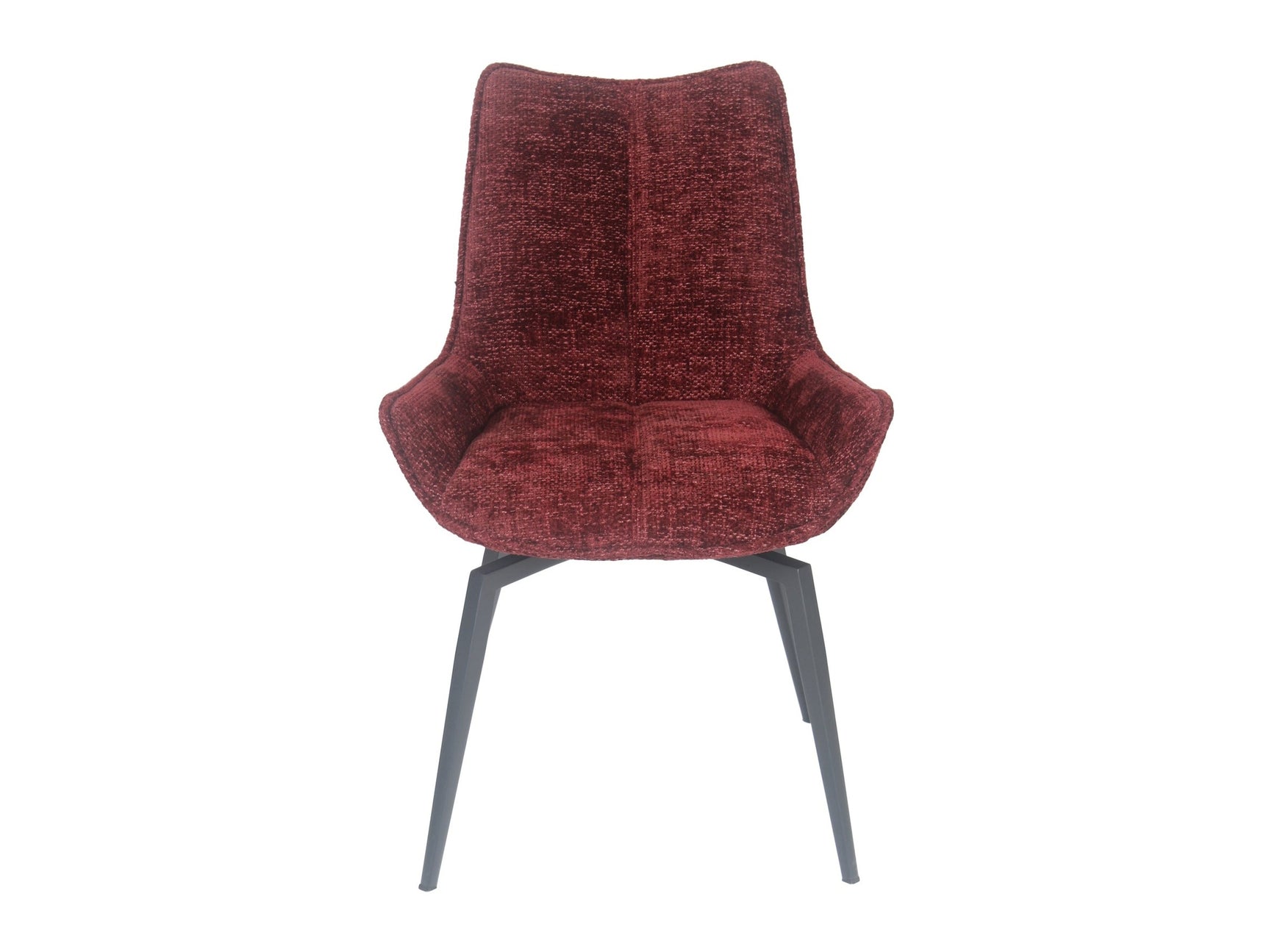 CEO 180 Degree Return Swivel Upholstered Dining Chair in Cherry (Set of 2) - Ornate Home