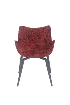 CEO 180 Degree Return Swivel Upholstered Dining Chair in Cherry (Set of 2) - Ornate Home