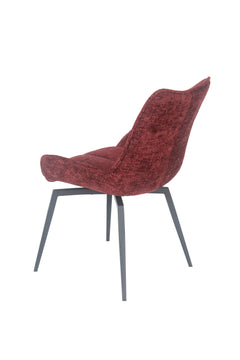 CEO 180 Degree Return Swivel Upholstered Dining Chair in Cherry (Set of 2) - Ornate Home
