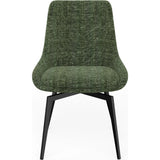 CEO 180 Degree Return Swivel Upholstered Dining Chair in Olive (Set of 2) - Ornate Home