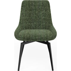 CEO 180 Degree Return Swivel Upholstered Dining Chair in Olive (Set of 2) - Ornate Home