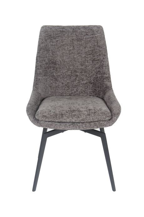 CEO 180 Degree Return Swivel Upholstered Dining Chair in Oyster (Set of 2) - Ornate Home