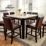 Gladstone Dark Walnut/Ivory 7 Pc Counter Ht Table Set
