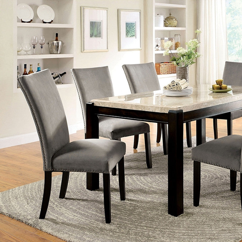 Gladstone Dark Walnut/Ivory 7 Pc Dining Table Set