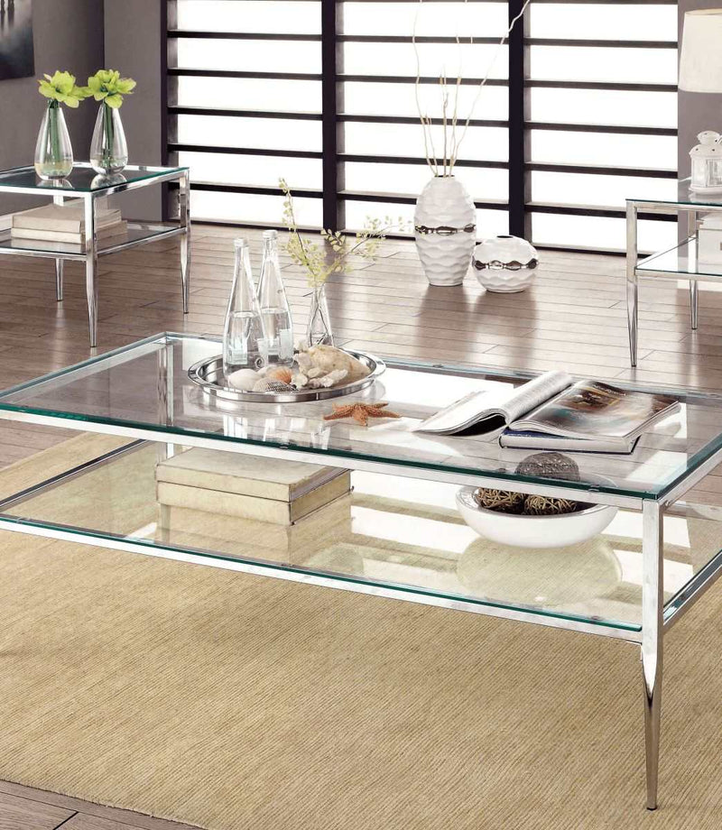 Tanika Chrome Coffee Table - Ornate Home