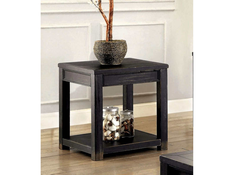 Meadow Antique Black End Table - Ornate Home