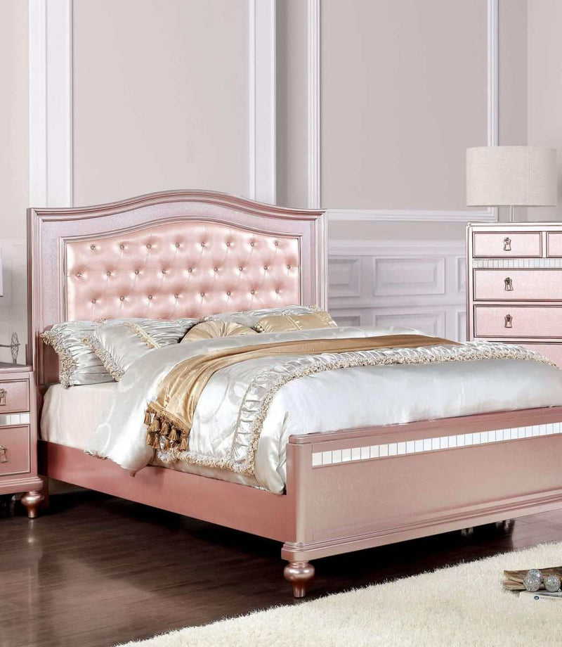 Ariston Rose Gold Full Bed - Ornate Home