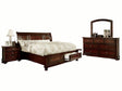 Northville Dark Cherry 4 Pc. Queen Bedroom Set - Ornate Home