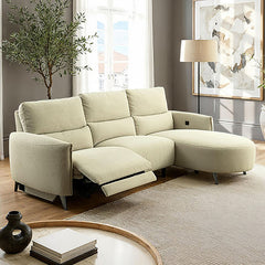 Galten Latte Left-Facing Power Sectional - Ornate Home