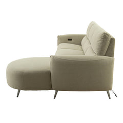 Galten Latte Left-Facing Power Sectional - Ornate Home