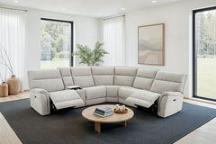 Mattheus Dove Gray Power Sectional - Ornate Home
