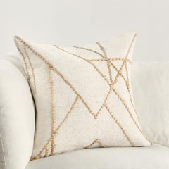 CP Sintra Ivory/Natural 22x22 Throw Pillow (Set of 2) - Ornate Home