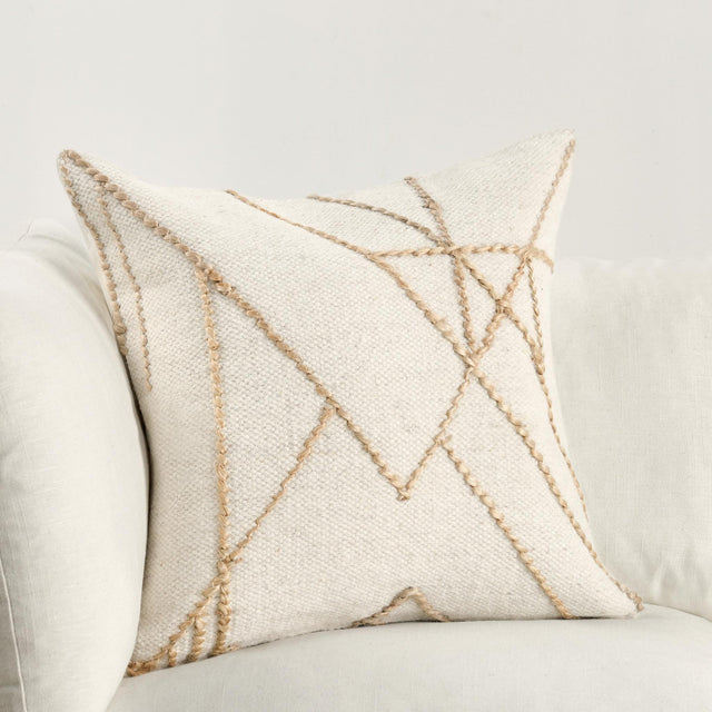 CP Sintra Ivory/Natural 22x22 Throw Pillow (Set of 2) - Ornate Home