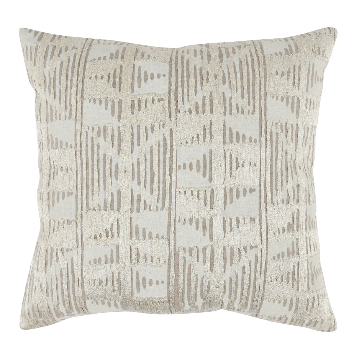 CT Roth Natural/Ivory 20x20 Throw Pillow (Set of 2) - Ornate Home
