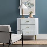 Astoria White Three-Drawer Chest