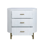 Astoria White Three-Drawer Chest