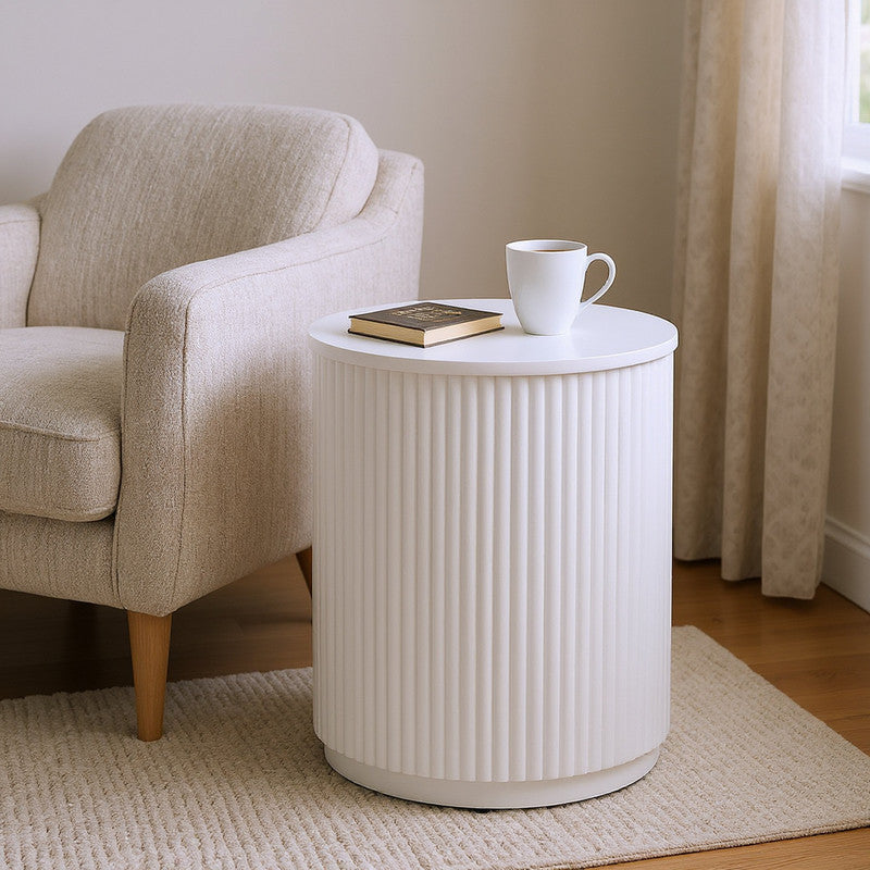 Astoria White Accent Table