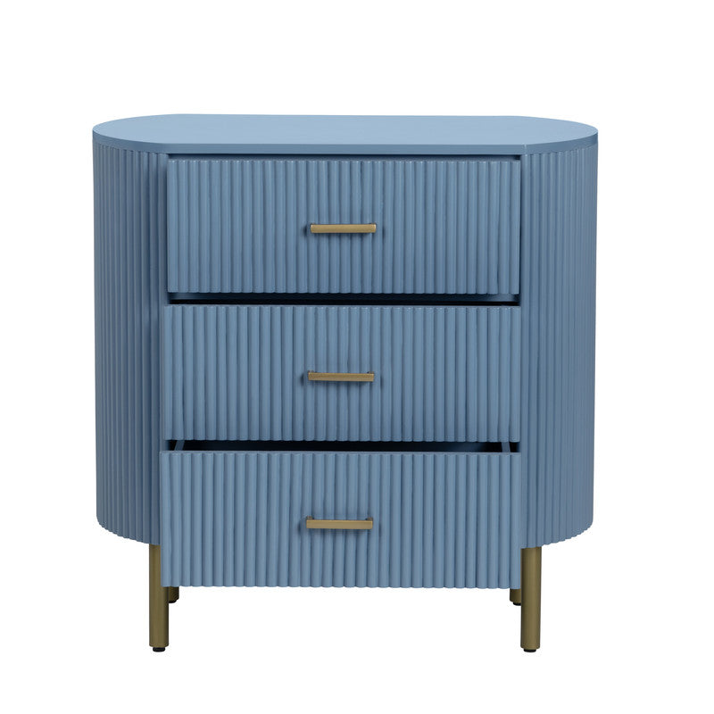Astoria Blue Three-Drawer Chest